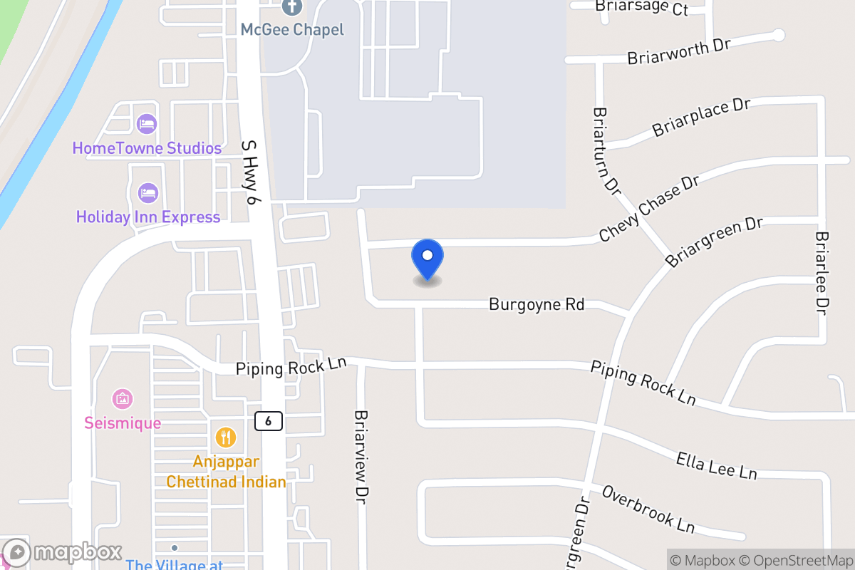 Map of 14322 Burgoyne Rd, Houston