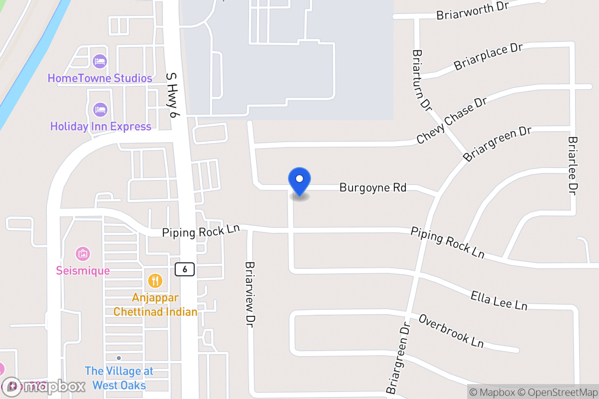 Map of 14323 Burgoyne Rd, Houston