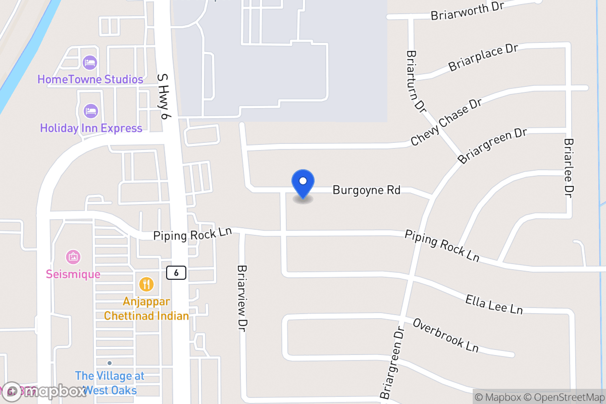 Map of 14319 Burgoyne Rd, Houston