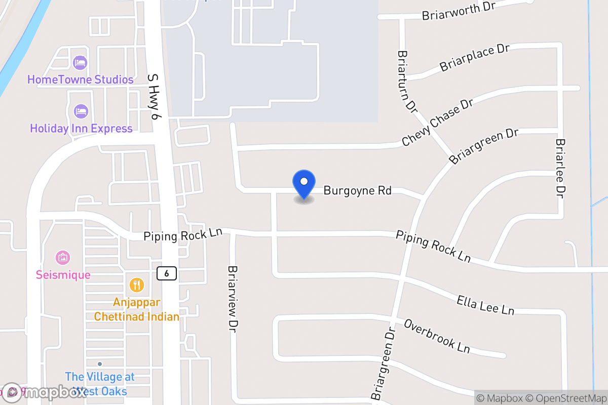 Map of 14315 Burgoyne Rd, Houston