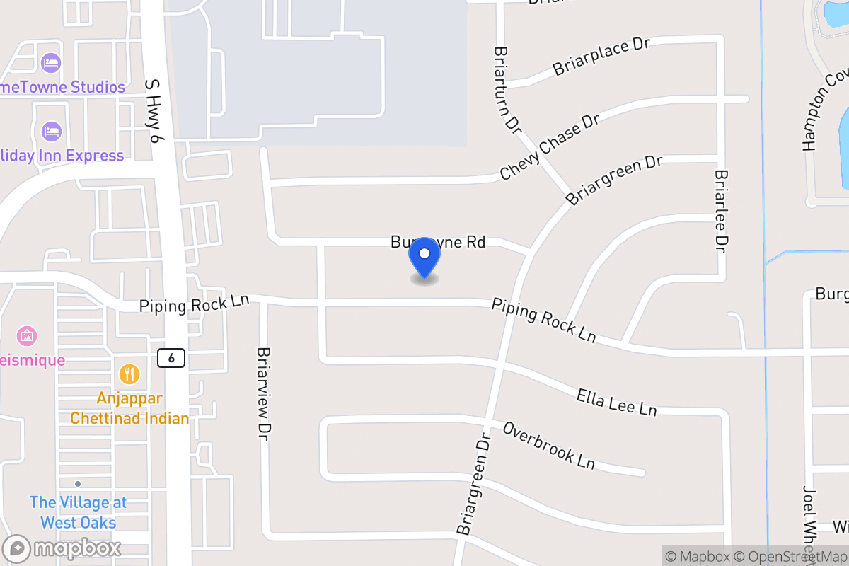 Map of 14222 Piping Rock Ln, Houston