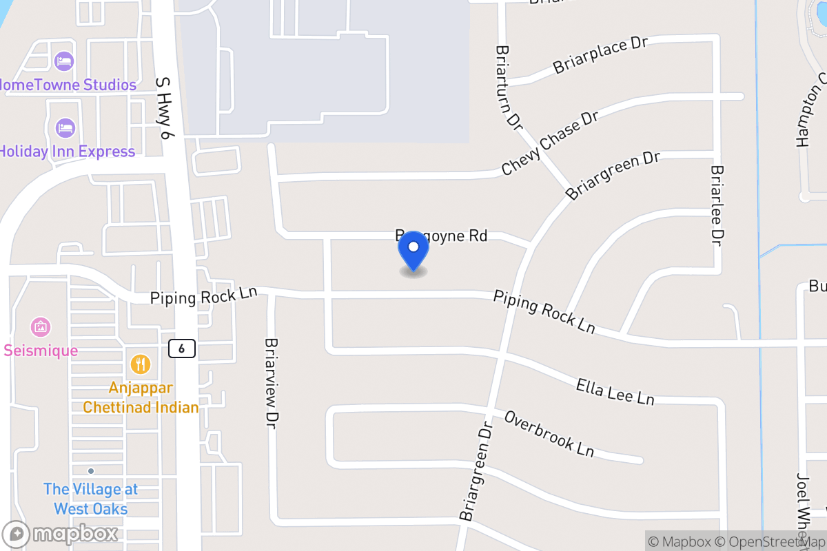 Map of 14302 Piping Rock Ln, Houston