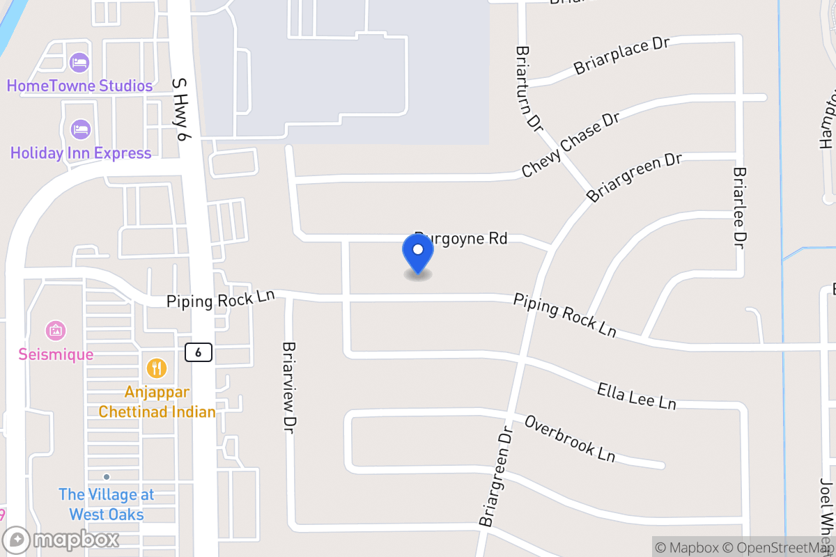Map of 14306 Piping Rock Ln, Houston