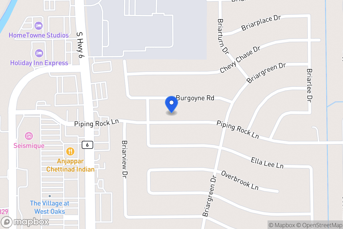 Map of 14310 Piping Rock Ln, Houston