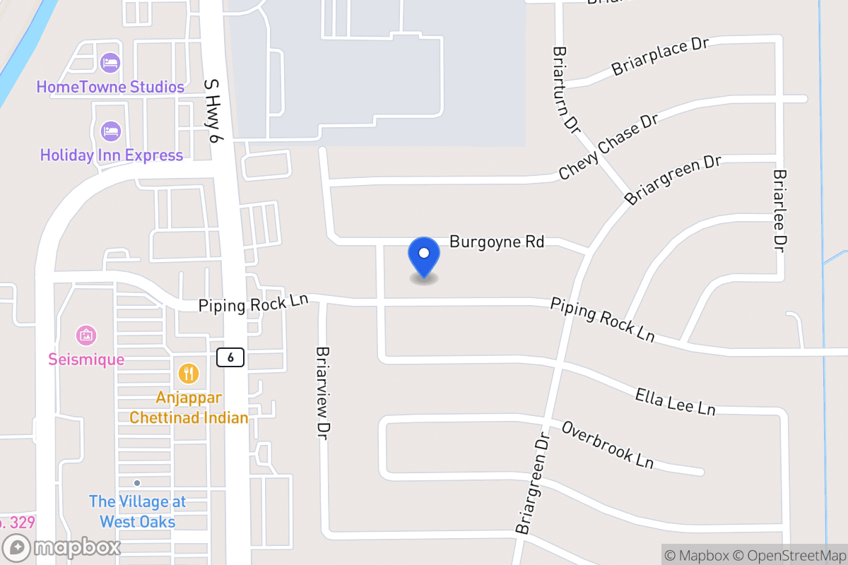 Map of 14314 Piping Rock Ln, Houston