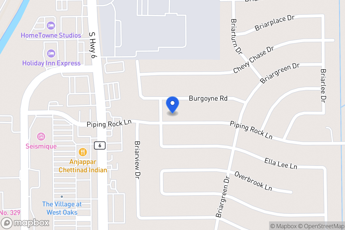 Map of 14318 Piping Rock Ln, Houston