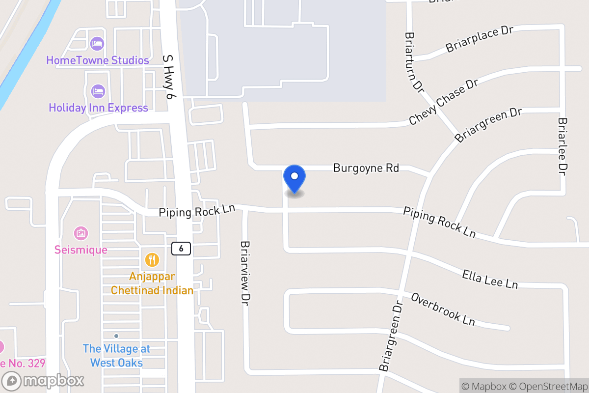 Map of 14322 Piping Rock Ln, Houston