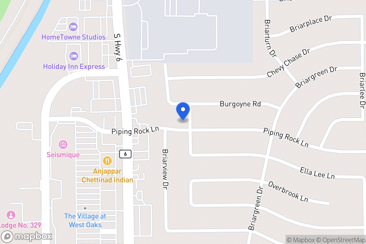 Map of 14402 Piping Rock Ln, Houston