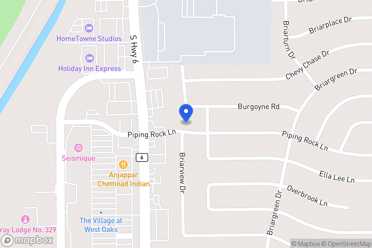 Map of 14410 Piping Rock Ln, Houston
