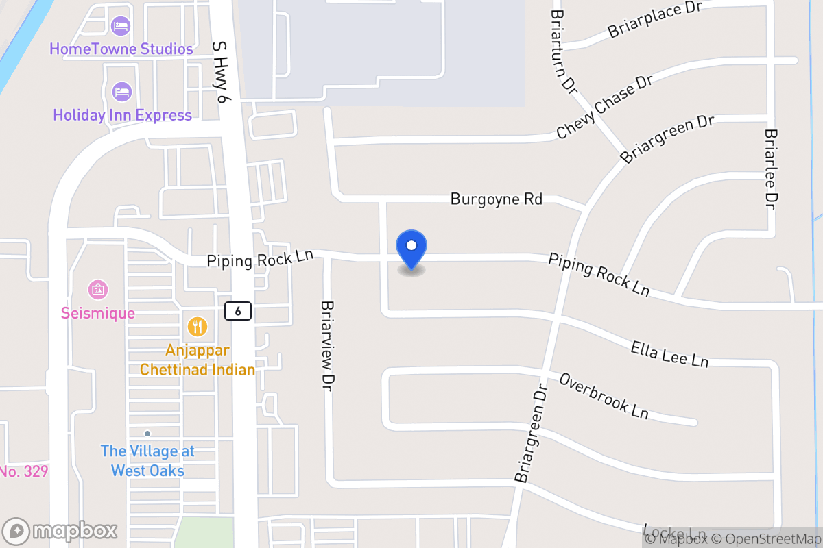 Map of 14319 Piping Rock Ln, Houston