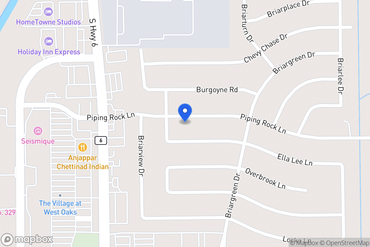 Map of 14315 Piping Rock Ln, Houston
