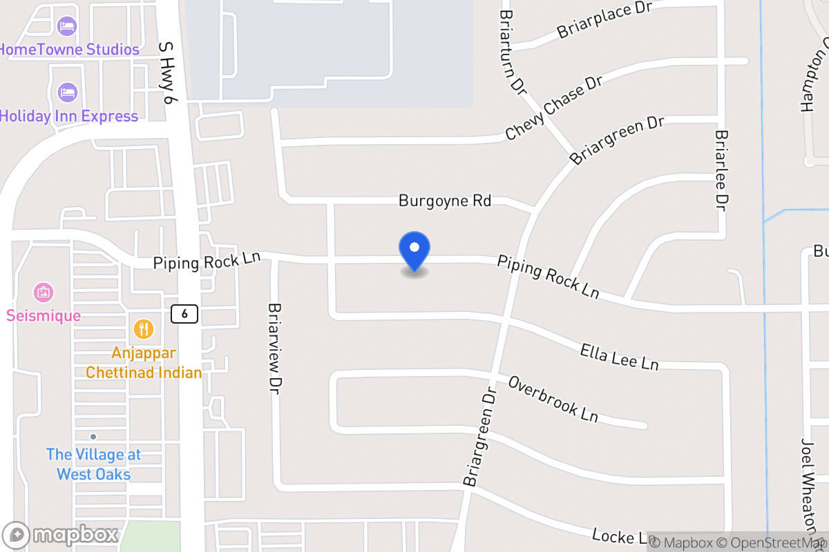 Map of 14303 Piping Rock Ln, Houston