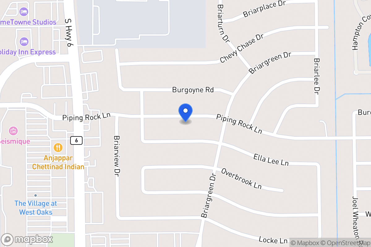 Map of 14223 Piping Rock Ln, Houston