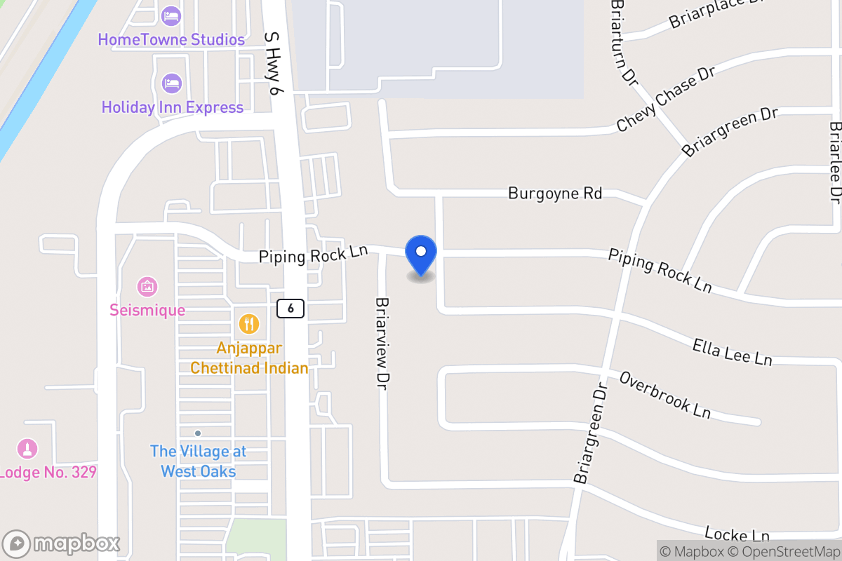 Map of 2206 Briarport Dr, Houston