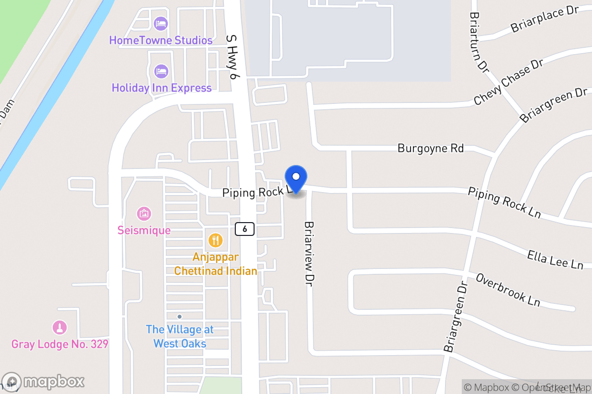 Map of 2202 Briarview Dr, Houston
