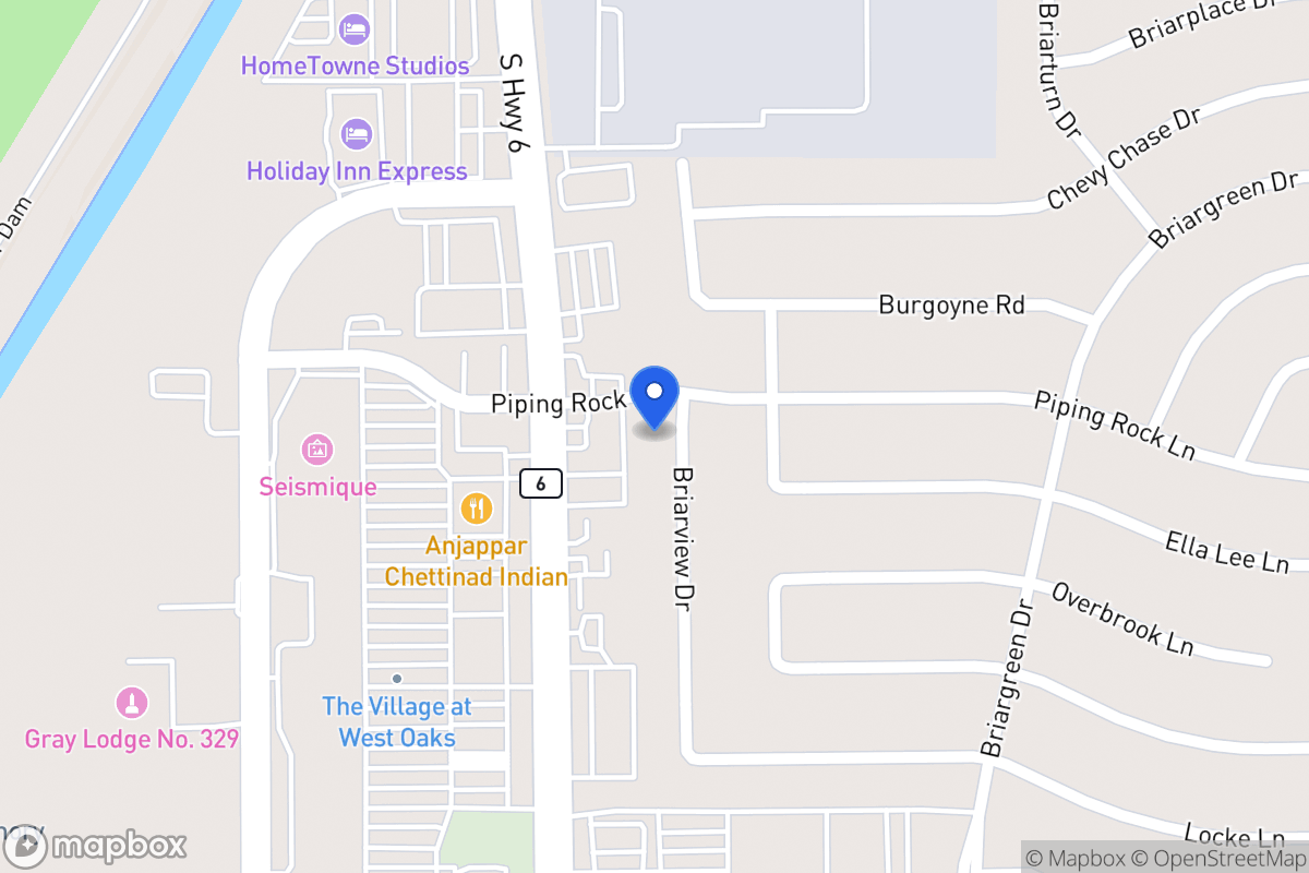Map of 2206 Briarview Dr, Houston