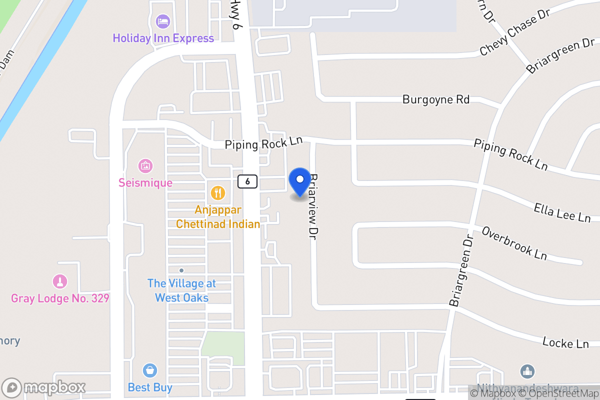 Map of 2222 Briarview Dr, Houston