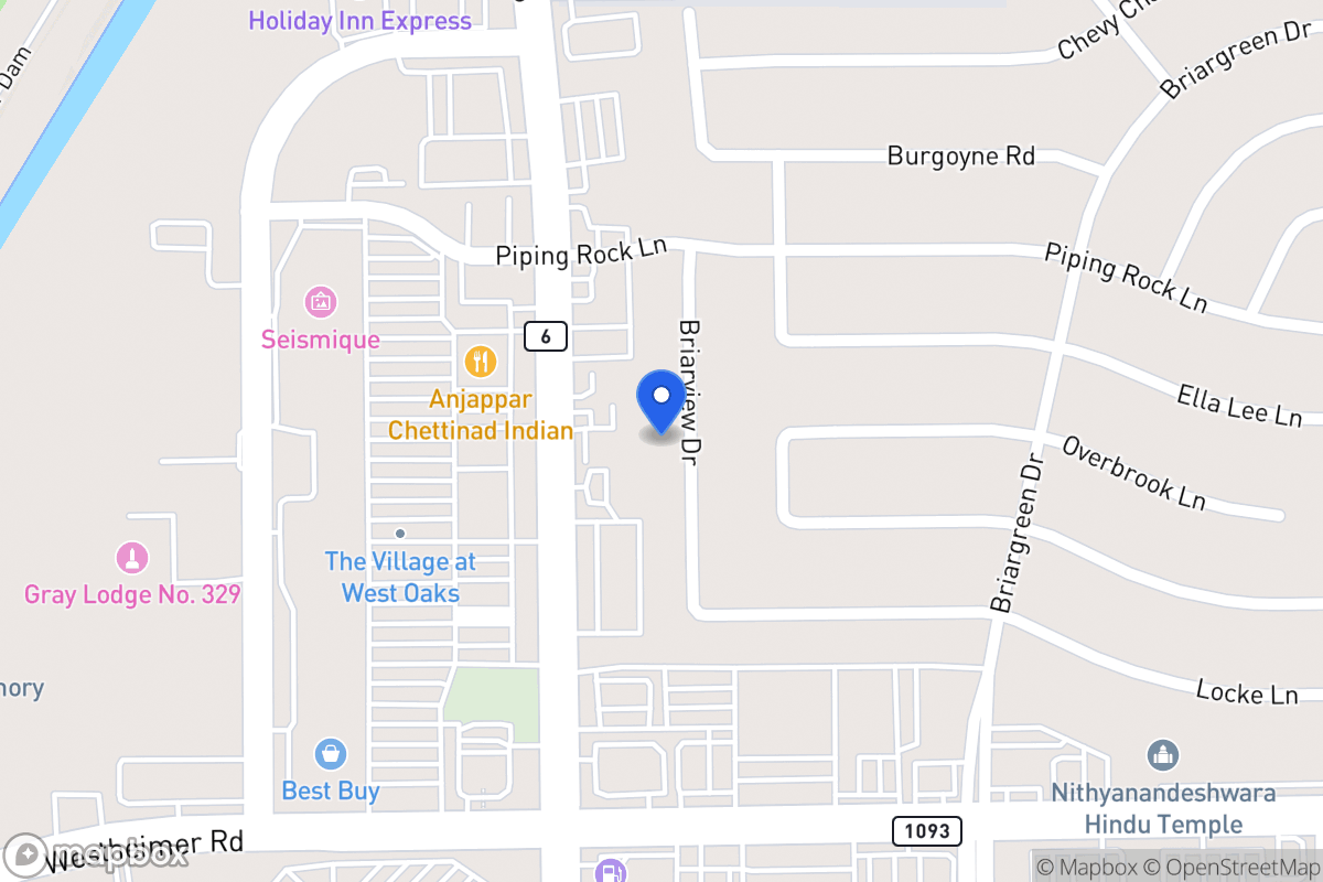 Map of 2306 Briarview Dr, Houston