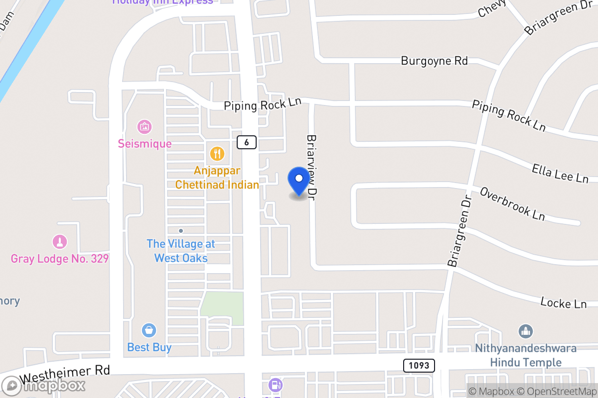 Map of 2310 Briarview Dr, Houston