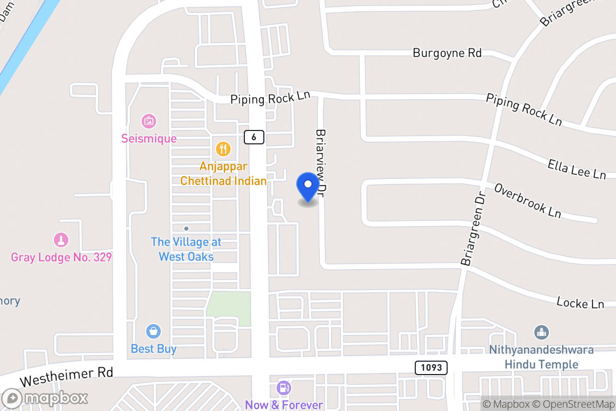 Map of 2314 Briarview Dr, Houston