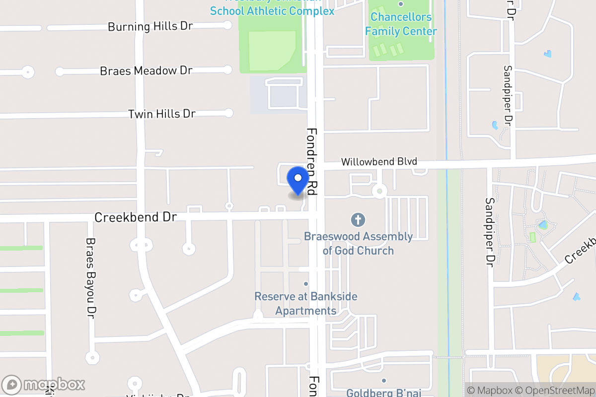 Map of 10610 Fondren Rd, Houston