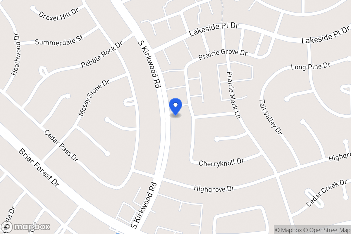 Map of S 1707 Kirkwood Rd, Houston