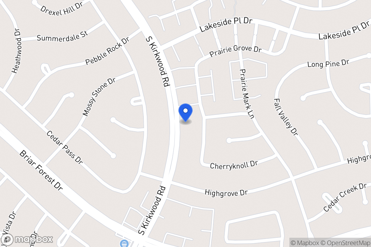 Map of S 1711 Kirkwood Rd, Houston