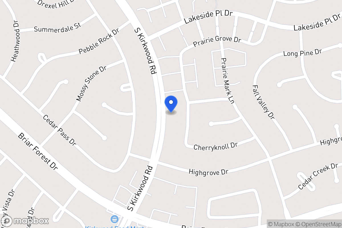 Map of S 1715 Kirkwood Rd, Houston