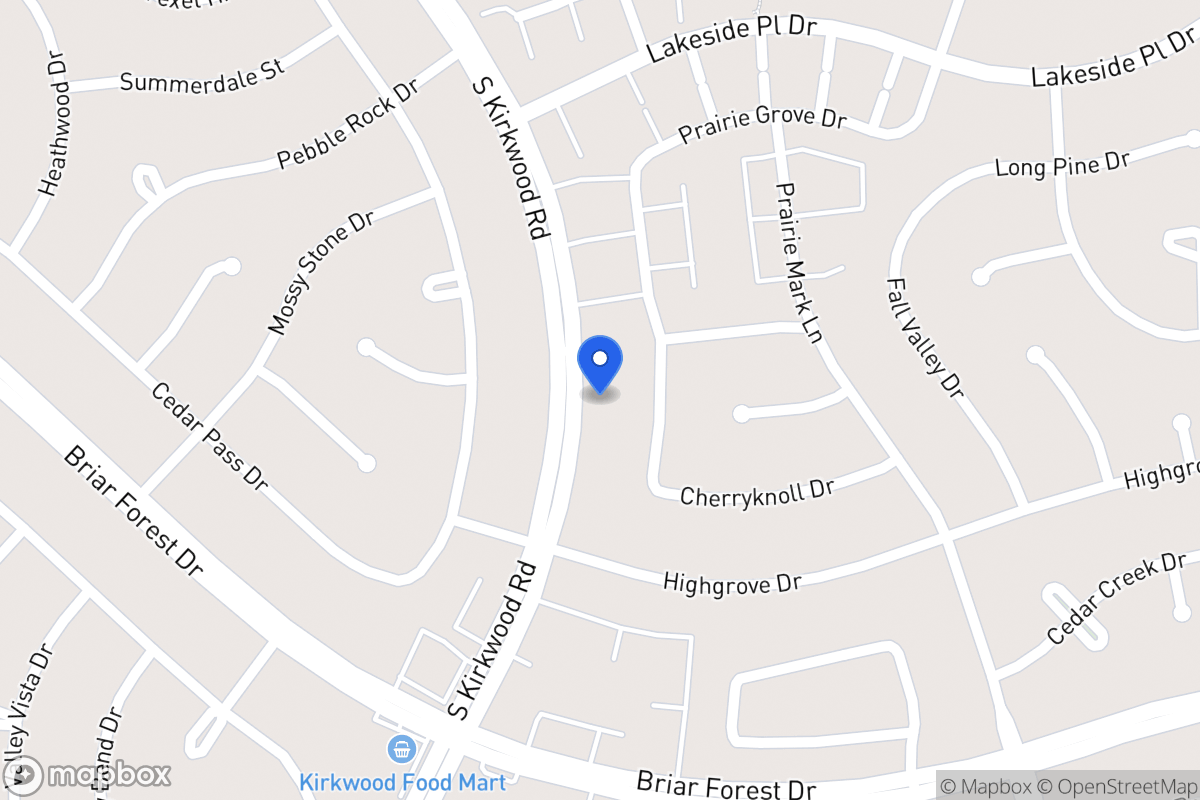 Map of S 1719 Kirkwood Rd, Houston