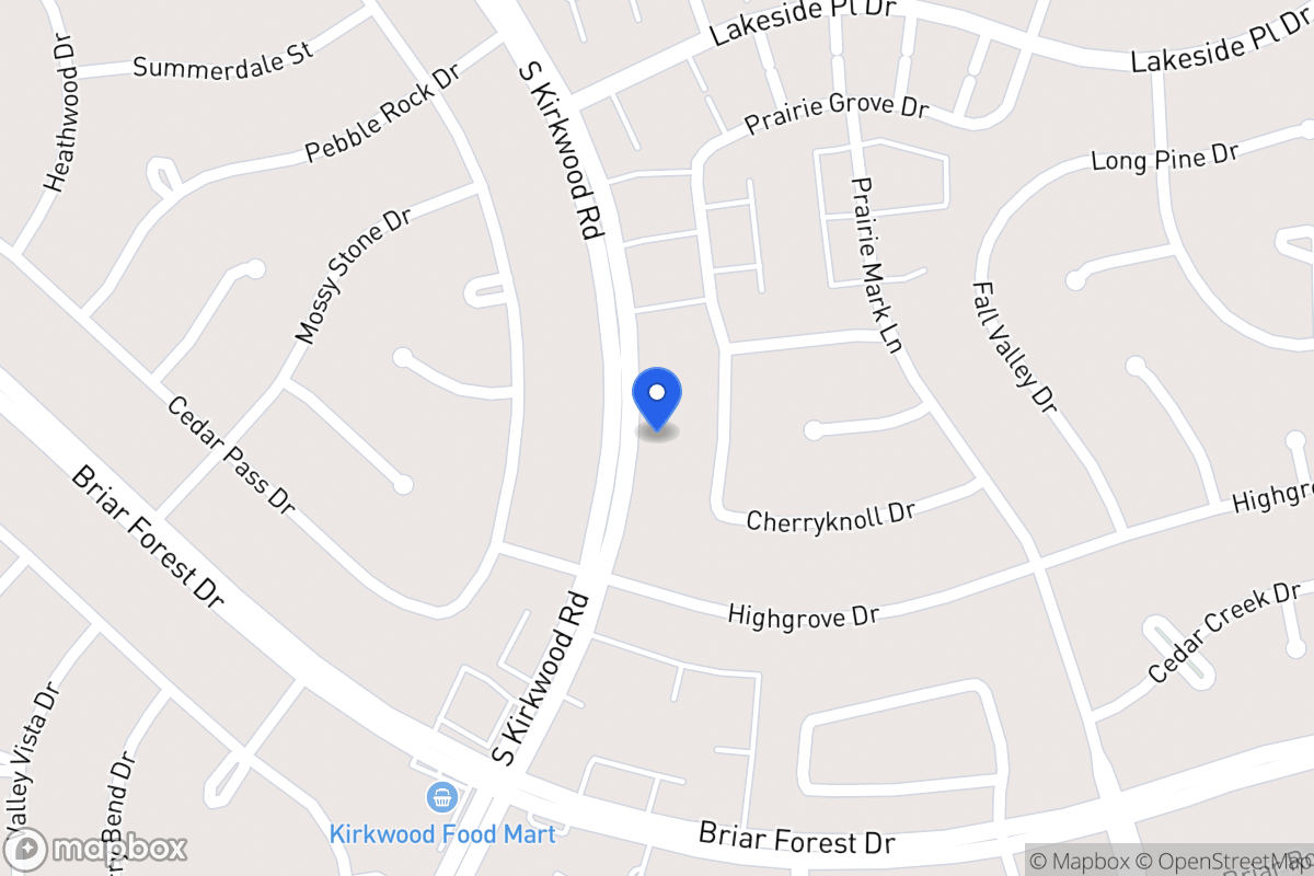 Map of S 1723 Kirkwood Rd, Houston