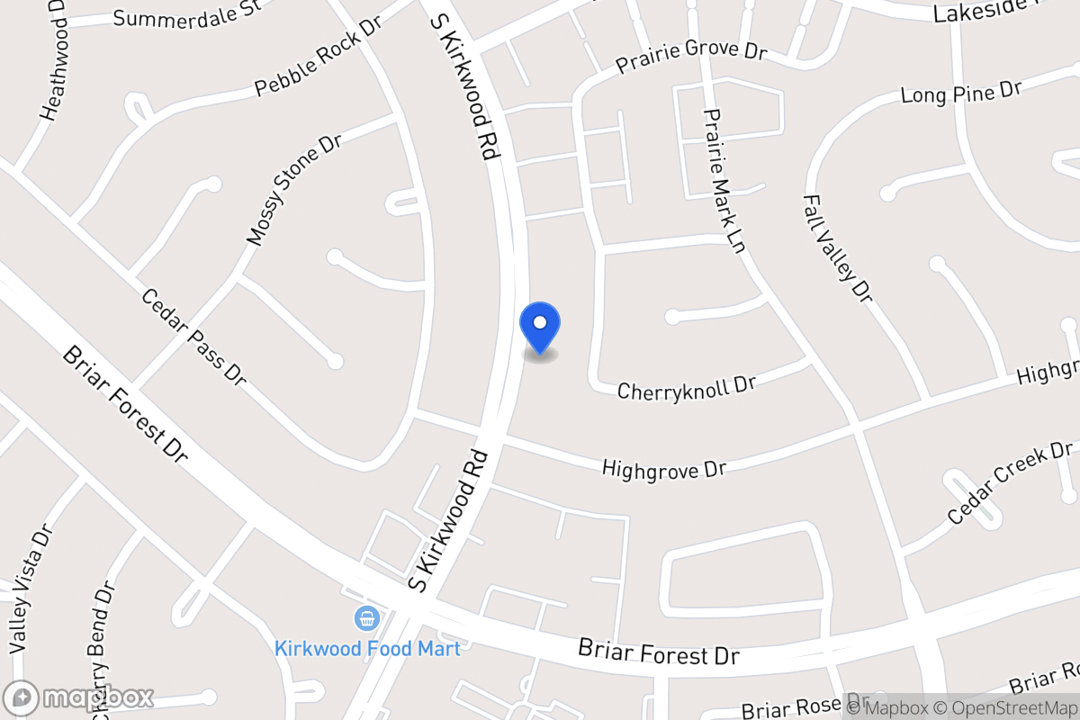 Map of S 1731 Kirkwood Rd, Houston