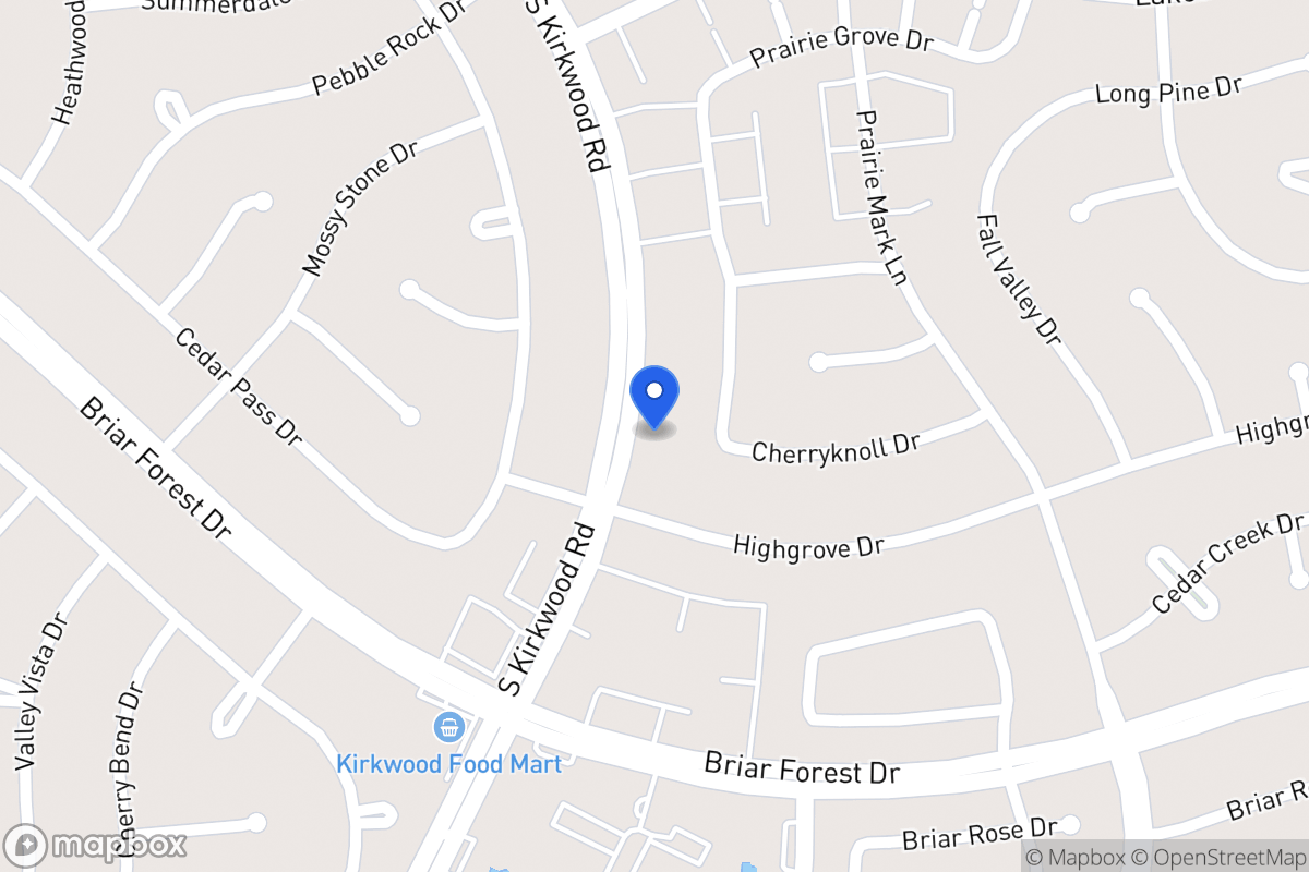 Map of S 1735 Kirkwood Rd, Houston