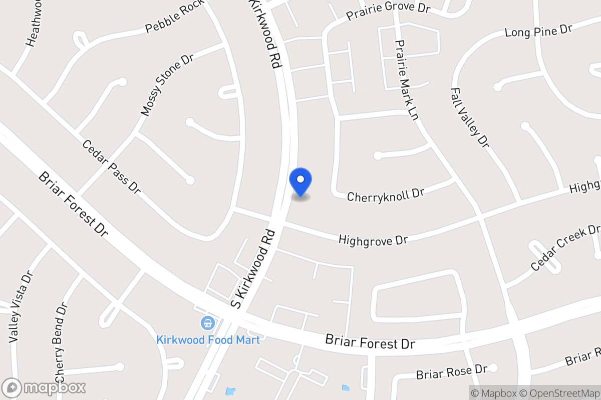 Map of S 1739 Kirkwood Rd, Houston