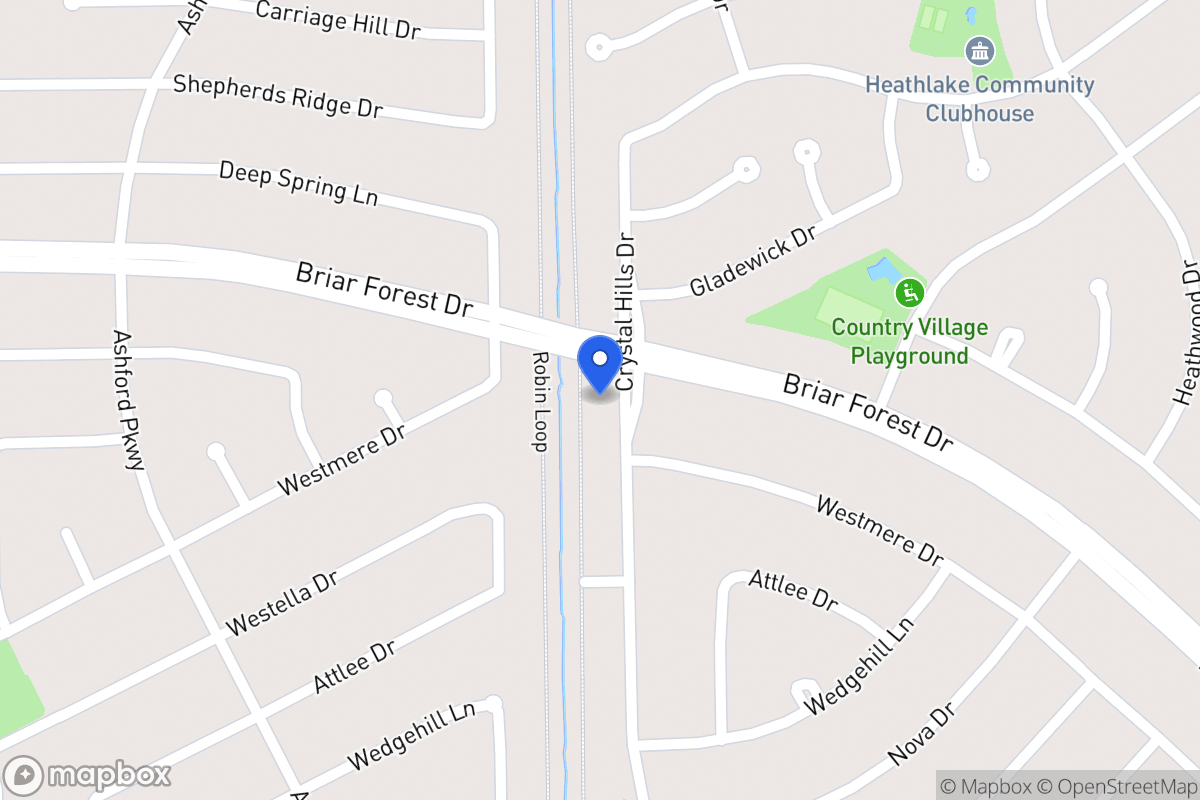 Map of 1502 Crystal Hills Dr, Houston