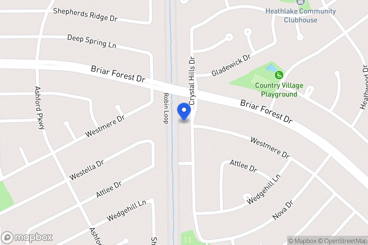 Map of 1510 Crystal Hills Dr, Houston