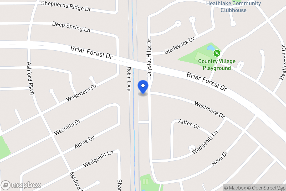 Map of 1514 Crystal Hills Dr, Houston