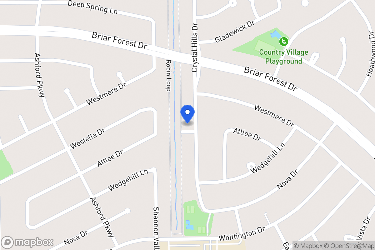 Map of 1530 Crystal Hills Dr, Houston