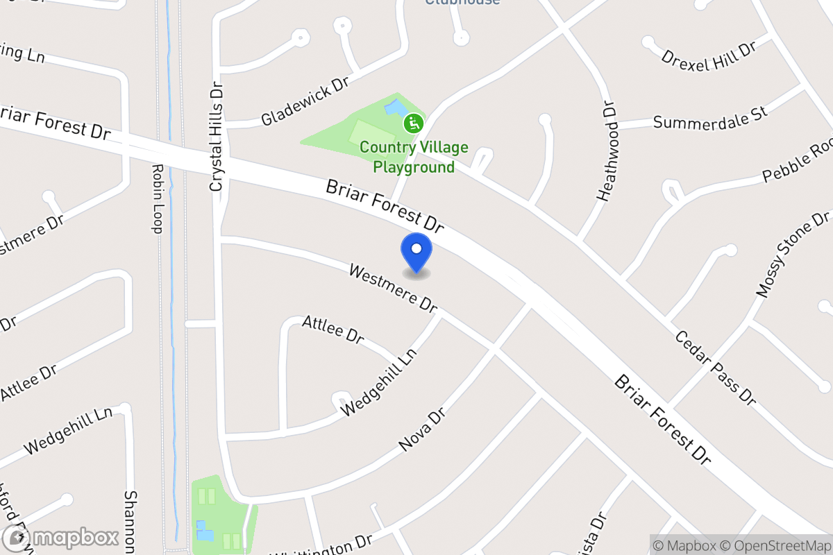 Map of 12110 Westmere Dr, Houston