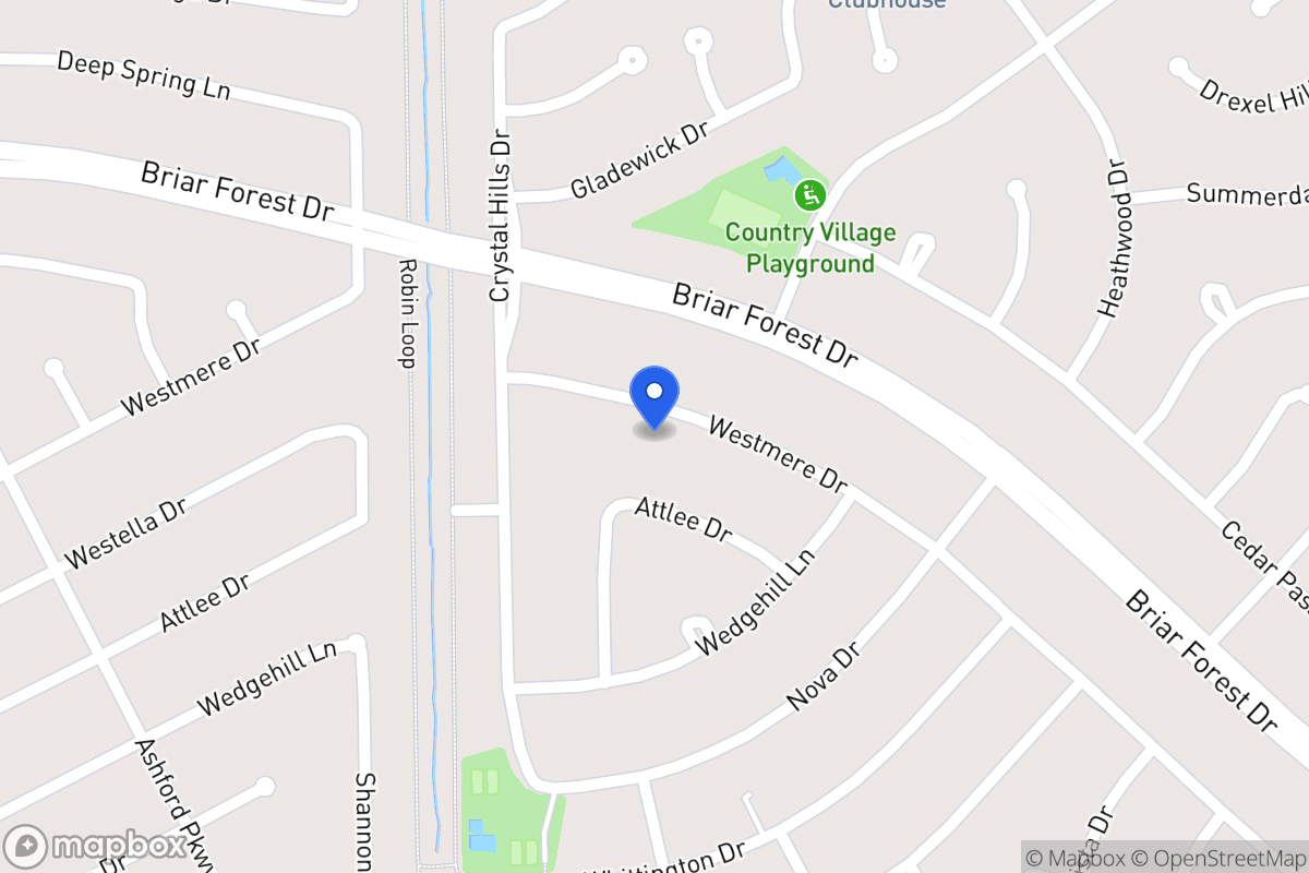 Map of 12207 Westmere Dr, Houston