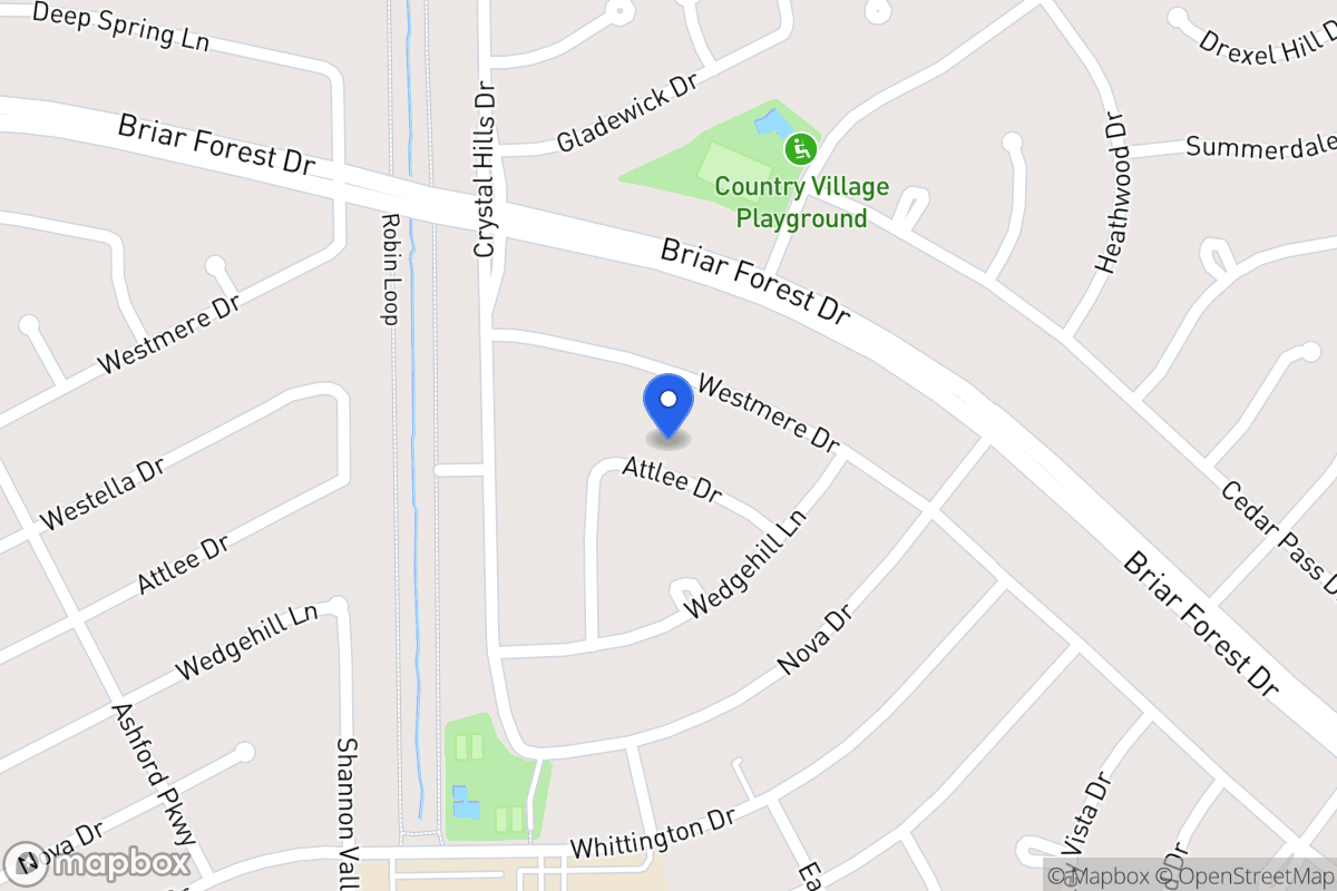 Map of 12122 Attlee Dr, Houston