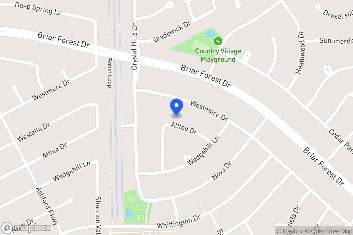 Map of 12126 Attlee Dr, Houston