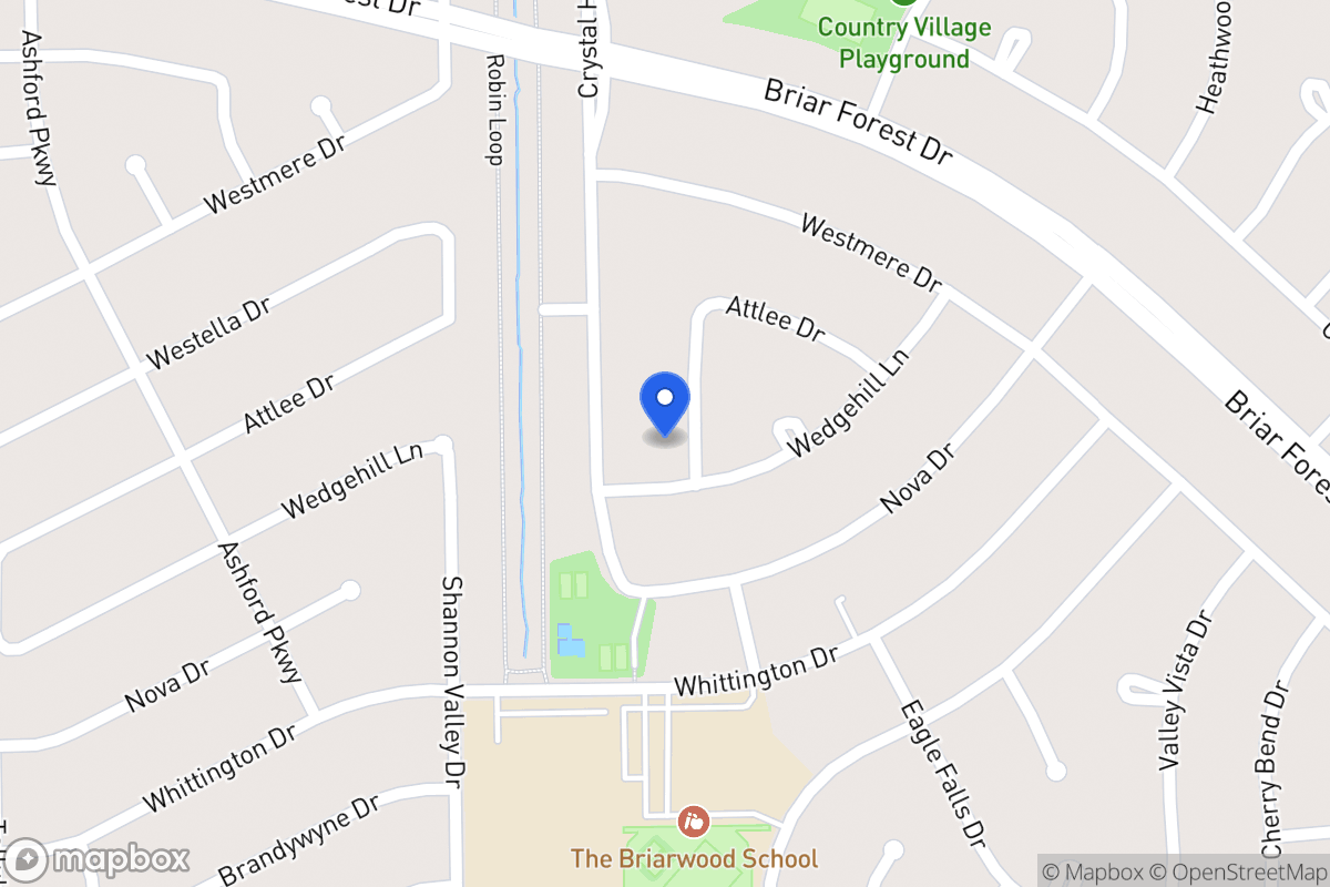 Map of 1630 Aspen Grove Dr, Houston