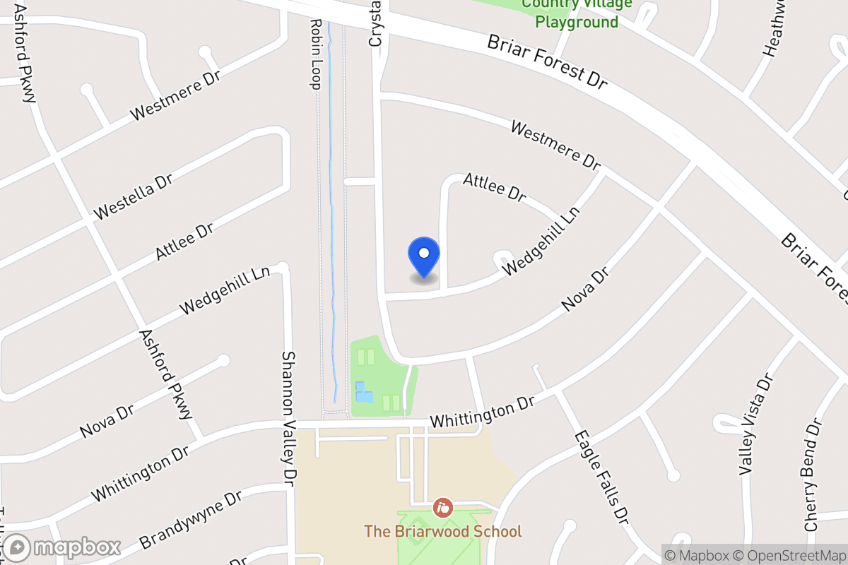Map of 1634 Aspen Grove Dr, Houston