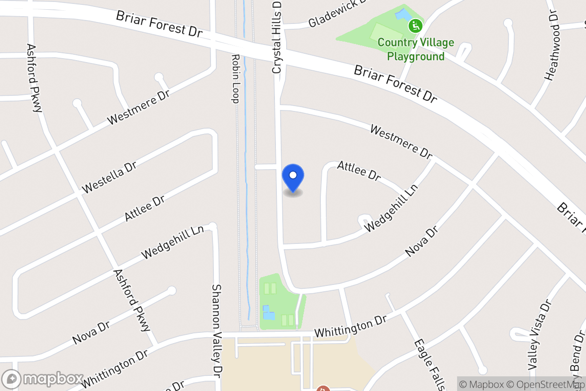 Map of 1611 Crystal Hills Dr, Houston