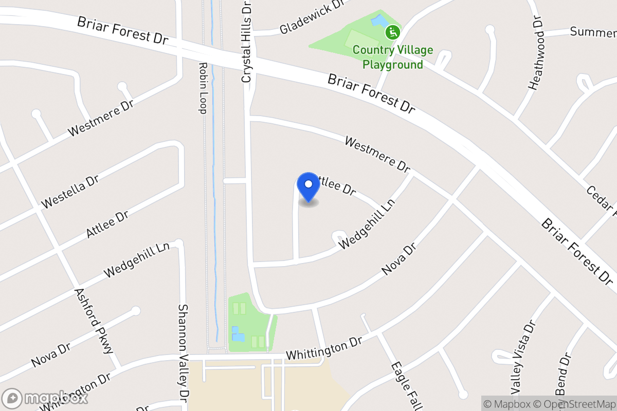 Map of 1615 Aspen Grove Dr, Houston