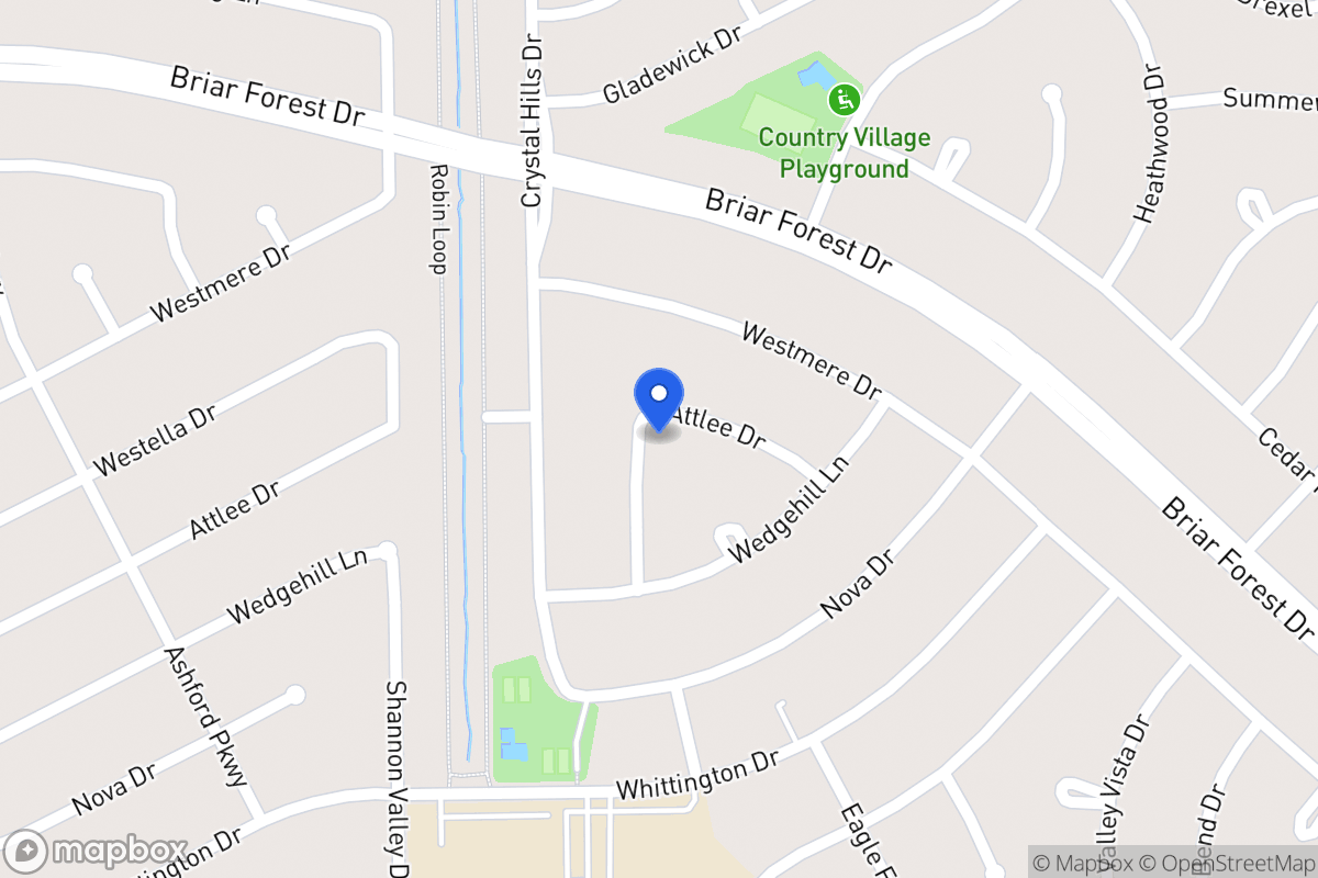 Map of 12131 Attlee Dr, Houston