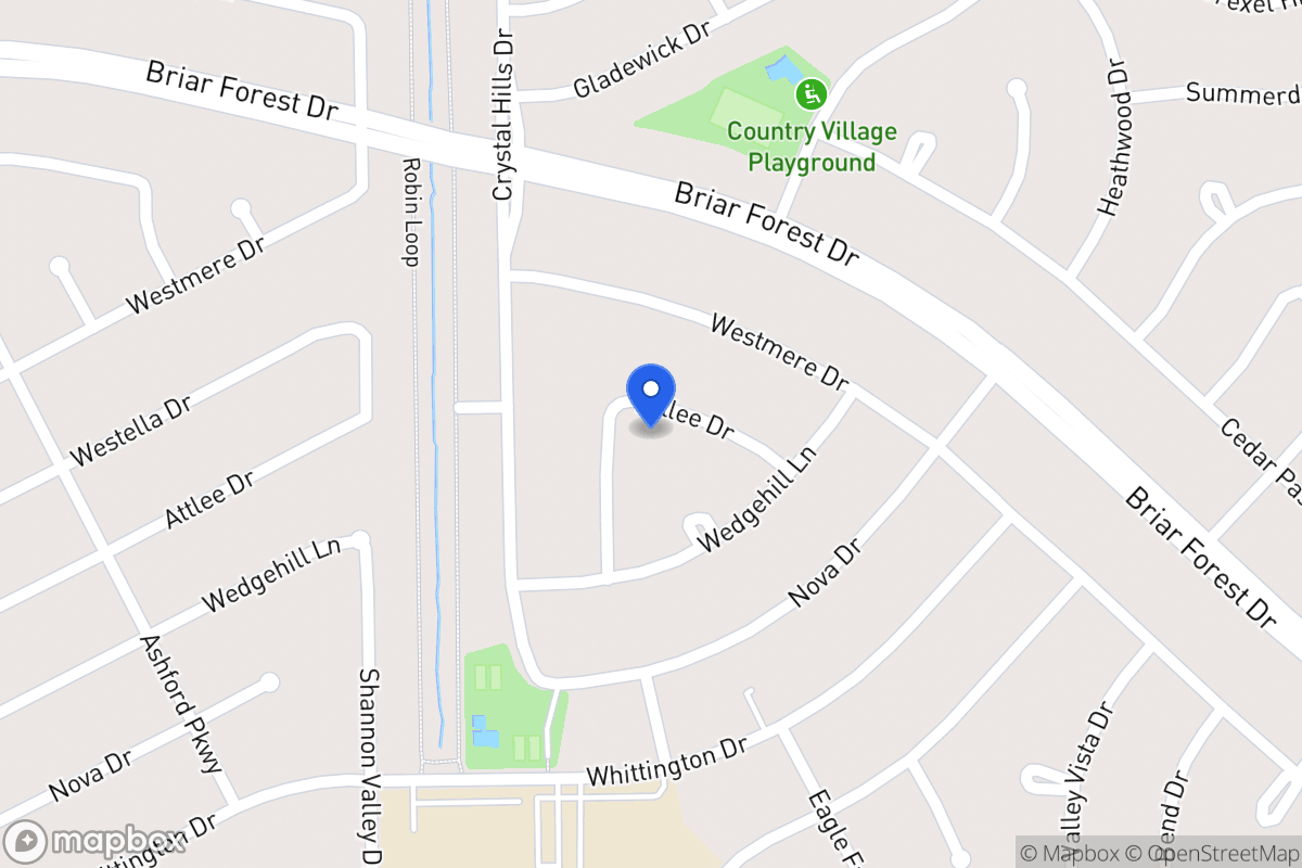 Map of 12127 Attlee Dr, Houston