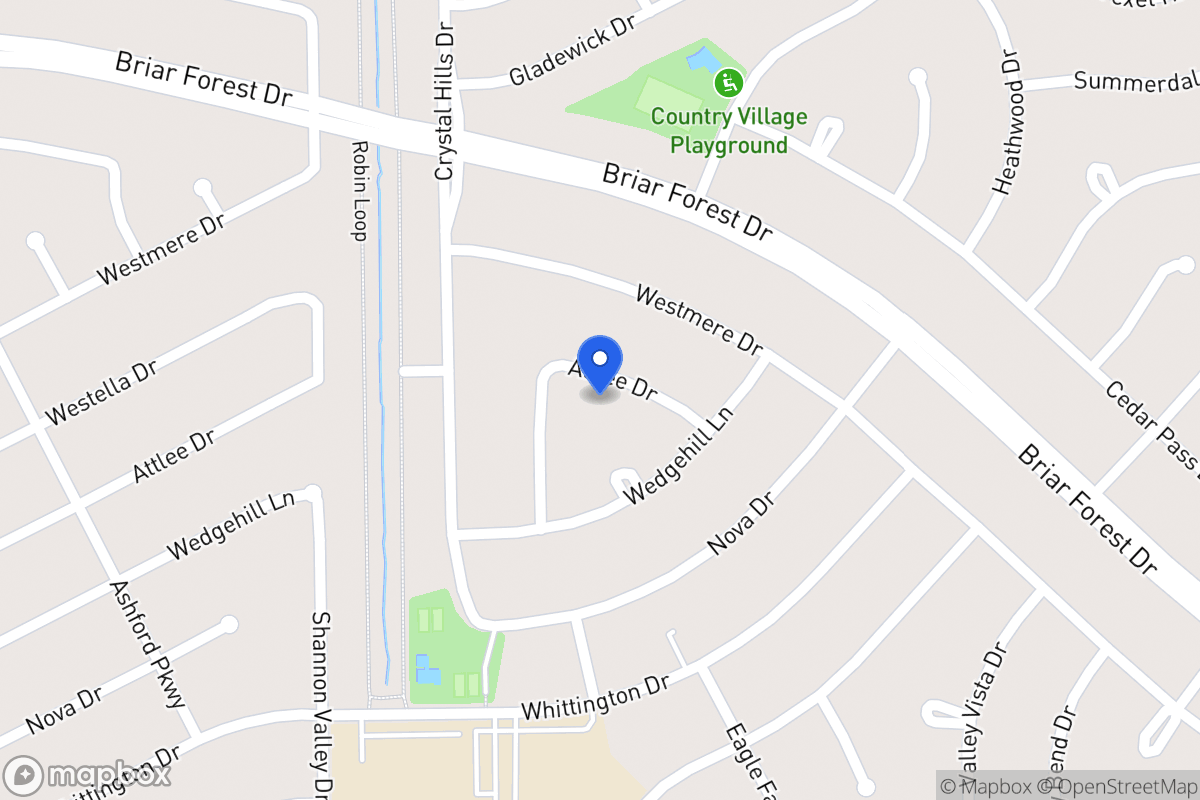 Map of 12123 Attlee Dr, Houston