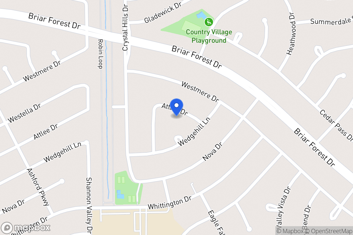 Map of 12119 Attlee Dr, Houston