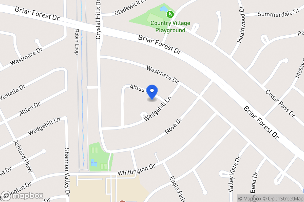 Map of 12111 Attlee Dr, Houston